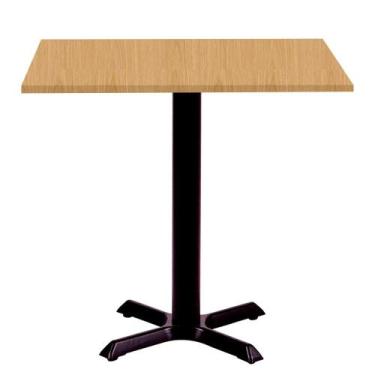 Imagem de Mesa Ômega Ferro Preto 74 cm (Alt) Base em X Tampo MDP Quadrado 60 cm 