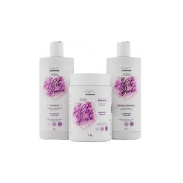 Imagem de Kit 3 Itens Ativador Cachos Transição Capilar Belkit, Cabelos Cacheado