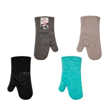 Imagem de Luva Térmica Cozinha Silicone E Algodao Forno Fogão Pegador - Clink