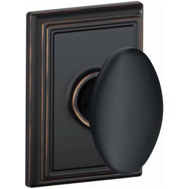 Imagem de SCHLAGE F10SIE716ADD F10-SIE-ADD Conjunto de maçanetas de porta de passagem Siena com acabamento decorativo