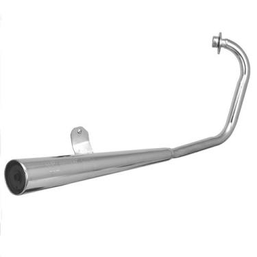 Imagem de Escapamento Moto Yamaha Ybr 125 2000 a 2008 Modelo Original Cromo Fort