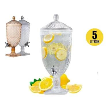 Imagem de Suqueira de Acrílico Com Torneira Suporte 5 Litros (Transparente)