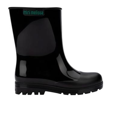 Imagem de Mini Melissa Welly Bota Infantil Preta Impermeável