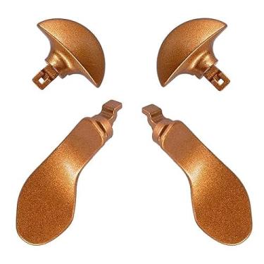 Imagem de LiXiongBao 4PCS Metal Back Paddles for PS5 DualSense Edge Controller,Paddles Replacement Interchangable Grip Parts for PS5 DualSense Edge Wireless Controller(Gold)