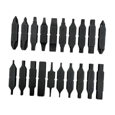 Imagem de Bothyi 21x Conjunto de bits de dupla face para alicates Acessórios de alta dureza Design de entalhe Portátil com suporte Kit de chave de fenda de ponta plana