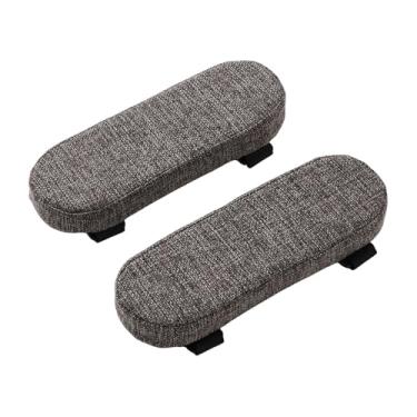 Imagem de Esquirla Almofada para apoio de braço de cadeira de escritório, almofada para apoio de braço de cadeira gamer, capa removível e lavável, acolchoamento para de, Cinza Escuro