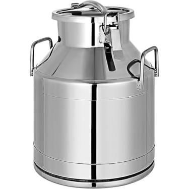 Imagem de Lata De Leite De Aço Inoxidável 304 20 Litros/5.25 Galões Balde De Vinho Jarro Lata De Leite Com Tampa Selada Resistente