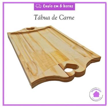 Imagem de Tábua de Carne Rústica com Coração na Ponta - CASA E MADEIRA