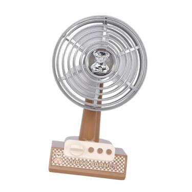 Imagem de Generic Ventilador de mesa pequeno USB recarregável ventilador de refrigeração de ar para viagem dormitório cozinha, Marrom