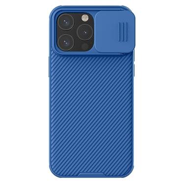 Imagem de Capa Anti Impacto Nillkin Camshield Pro Magnetic Case Compatível com iPhone 15 Pro Max (6.7) (Azul)