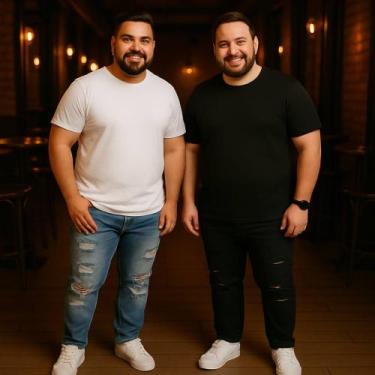 Imagem de Kit 2 CALÇAS JEANS Masculina RASGADA Plus Size Grande Tamanho 44 46 48