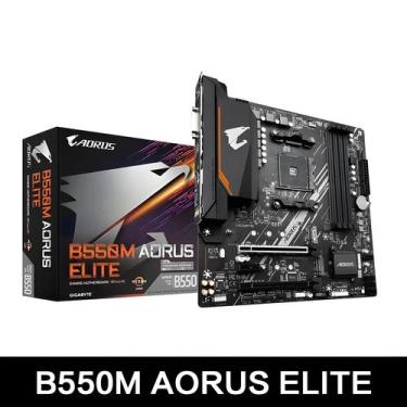 Imagem de Placa-mãe Micro-ATX B550M AORUS ELITE Soquete AM4 Dual Channel DDR4 M.