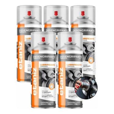 Imagem de Kit 5 Desengripante Etaniz 300ml Antiferrugem Anticorrosivo Metais - C