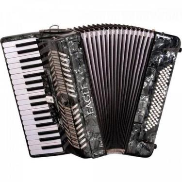 Imagem de Acordeon Eagle EGA0780 80 Baixos Pearl Black