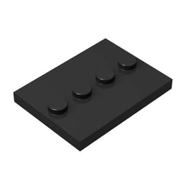 Imagem de Takelablaze 3×4 Tile Modified with 4 Studs in Center Building Blocks Accessories Compatible with Minifigure Display Base Collector Series Pack Set 88646, Black 150Pcs