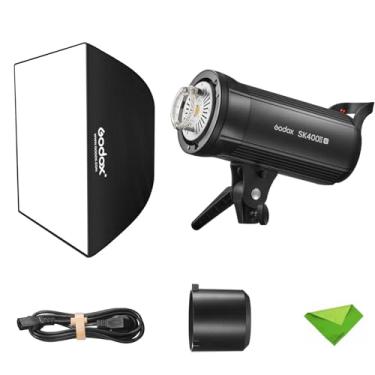 Imagem de EACHSHOT Sk400Iiv Sk400Ii-V Kit 400Ws Strobe Studio Flash Gn65 5700K 2.4G Com Led Modeling Lamp Bowens Mount Monolight Para Estúdio, Fotografia De Retrato + Softbox 60X90Cm (Versão Atualizada Do Sk4