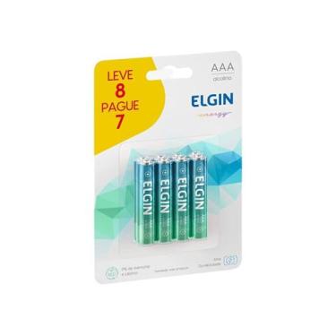 Imagem de Pilha Alcalina Aaa Elgin Pacote Promocional Pague 7 Leve 8
