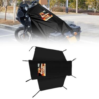Imagem de Dream Apparel Capa de assento de motocicleta proteção solar impermeável ao ar livre chuva proteção contra poeira ajuste universal resistente à prova de vento capa de veículo motocicleta com bolsa de