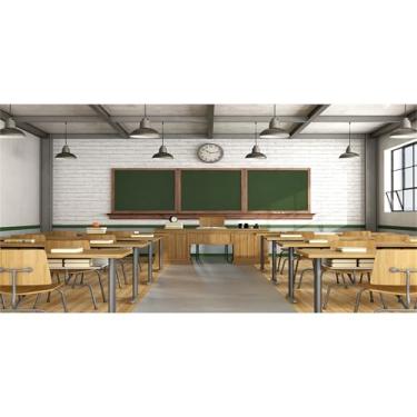 Imagem de Baocicco 4,6 x 3 m de fundo com tema de volta às aulas, decoração de interiores de sala de aula, quadro negro, fotografia, papel de parede, novo período, estação escolar, crianças, estudantes