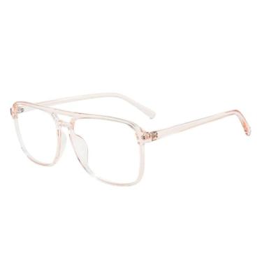 Imagem de Óculos de sol femininos anti-luz azul com armação transparente (4)