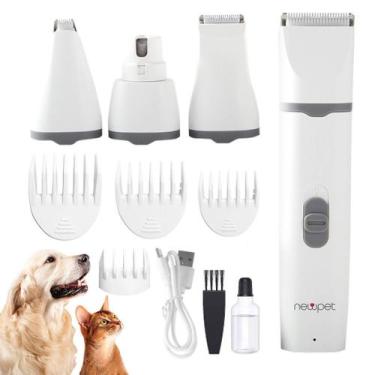 Imagem de Newpet 4 em 1 Máquina De Tosa Elétrico Profissional Pet Cachorro Gato 