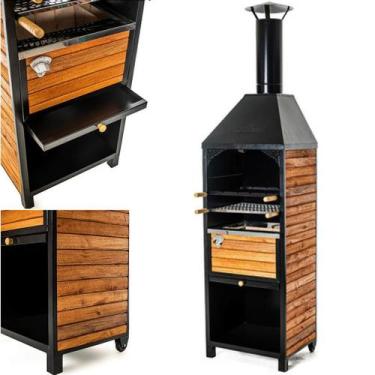 Imagem de Churrasqueira Etna Plus Vulkania de Parede Pré Moldada Moderna com Gre