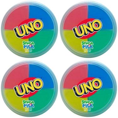 Imagem de 4x Stiica E Pula Massinha Air Clay 20g Uno - Doce Brinquedo