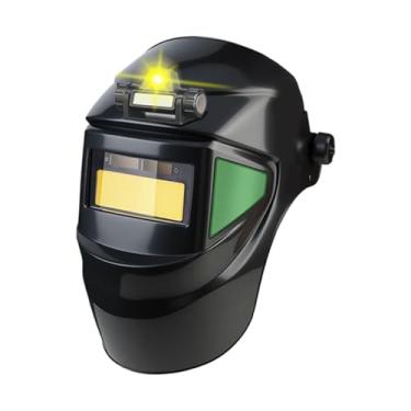 Imagem de MERIGLARE Máscara de solda automática movida a energia solar, equipamento de trabalho com proteção facial leve, confortável e resistente a impactos