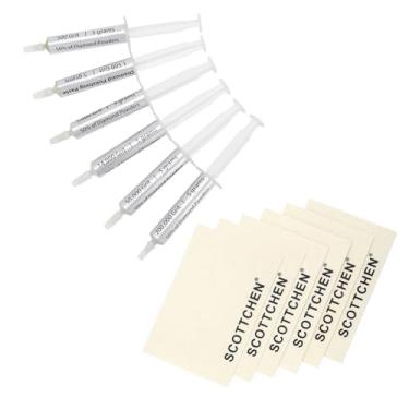 Imagem de SCOTTCHEN Kit de pasta de polimento de diamante e panos de lã, cada 6 peças, pasta de polimento 500/1.500/5.000/14.000/50.000/200.000 grama, para joias, metal, anel, vidro, moeda