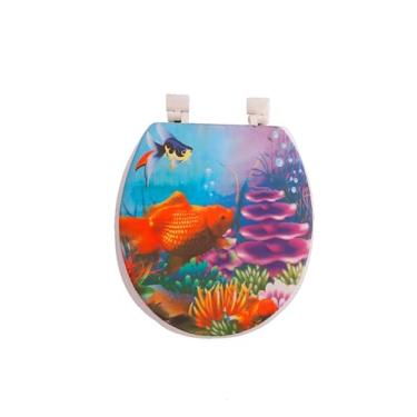 Imagem de Tampo Assento de Vaso Sanitário Almofadado (Peixes)