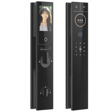 Imagem de Fechadura Digital Eletronica Biometria Reconhecimento Facial Wifi App 