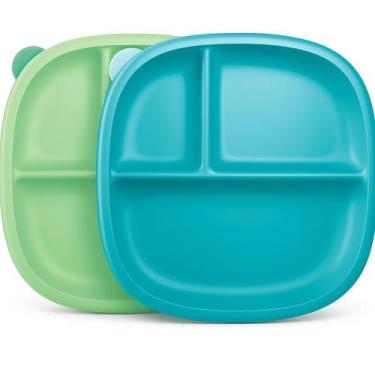 Imagem de Prato Raso Nuk com Divisória e Ventosa Neutral