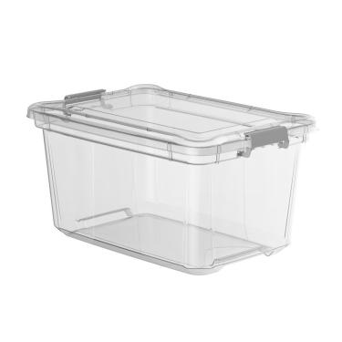 Imagem de Caixa Plastica Organizadora Transparente Grande 50 Litros - Plasvale Transparente