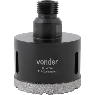 Imagem de Serra Copo Diamantada Para Esmerilhadeira 64 Mm Vonder