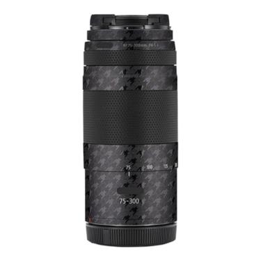Imagem de Adesivo para lente de câmera 75-300 4-5.6 Película protetora para Canon RF 75-300 mm F4-5.6 (Plover Preto)