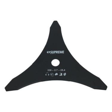 Imagem de Faca Lâmina 3 Ponta Roçadeira 330mm Furo 1" 25,4mm Esp 2,7mm - SUPREME