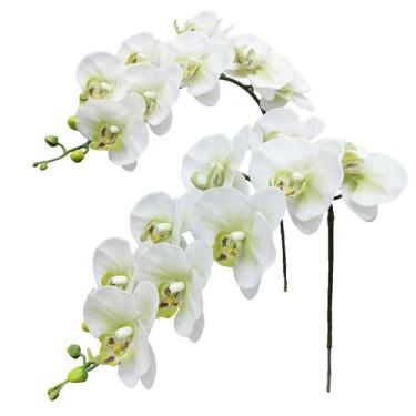 Imagem de Caules de orquídeas artificiais Fnize Real Touch Phalaenopsis 96cm