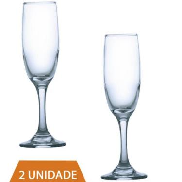 Imagem de Kit Com 2 Taças De Vidro RIOJA CHAMPAGNE 180ml Cristal Luxo, Taça cham