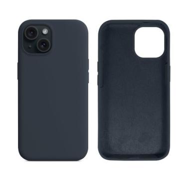 Imagem de Capinha Compatível com iPhone 15 Silicone com Interior Aveludado Premi