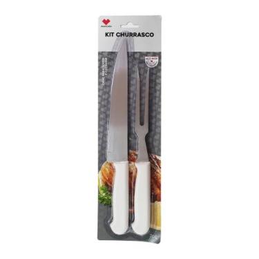 Imagem de Kit Churrasco 2 Peças Faca e Garfo - RCN Distribuição