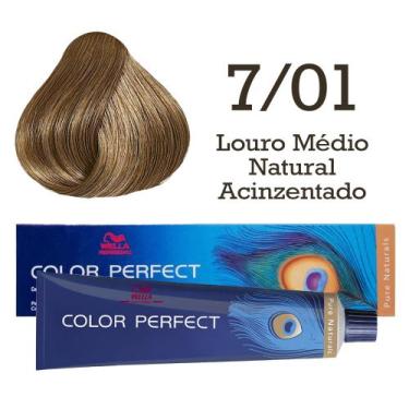 Imagem de Coloração Color Perfect 7/01 Louro Médio Natural Acinzentado  Wella - 