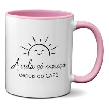 Imagem de Caneca Fofinha A Vida Só Começa Depois Do Café Presente (Rosa)