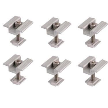 Imagem de Fixador Grampo Middle Clamp Painel Solar Alumínio Kit 06 Und - BELENUS
