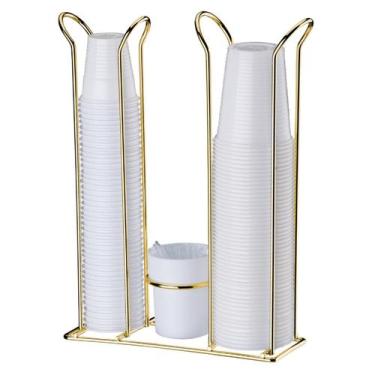 Imagem de Suporte Organizador Porta Copos Descartáveis 50/80/200ml Mexedor Café 