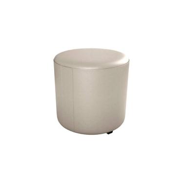Imagem de Puff Banqueta Redondo Luxo Copenhage Matrix Sintetico Bege
