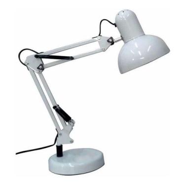 Imagem de Luminaria Pixar Mesa Articulada Branca - Economia Solar, Bivolt