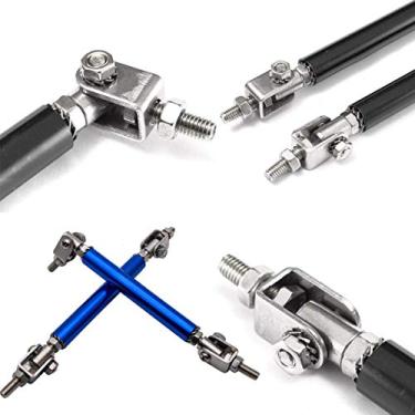 Imagem de Machhswon Haste de suporte para barra de amarrar e batom frontal ajustável 150 mm 2x Azul