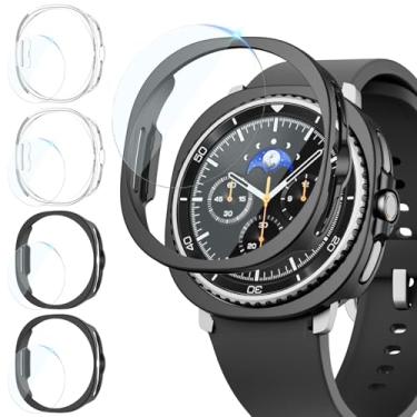 Imagem de Rc-Z [Pacote com 4 + 4] para Samsung Galaxy Watch 8 Classic (2025) 46 mm, capa protetora de TPU macio, acessórios de substituição para Galaxy Watch 8 de 46 mm, feminino e masculino
