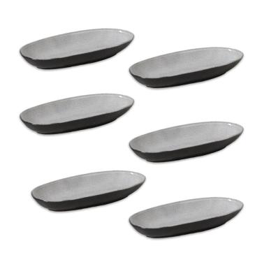 Imagem de Conjunto de Travessas Ovais Grandes Porto Brasil Orgânico Dust 32x16cm - 4 Peças