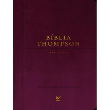 Imagem de Biblia Thompson - Letra Grande - Com Indice - Capa Luxo Vinho